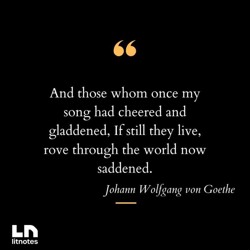 And those whom once my song had cheered and gladdened, If still they live, rove through the world now saddened.
